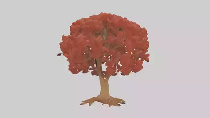 3D model Red Alder tree model VR / AR / low-poly