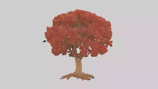 3D model Red Alder tree model VR / AR / low-poly