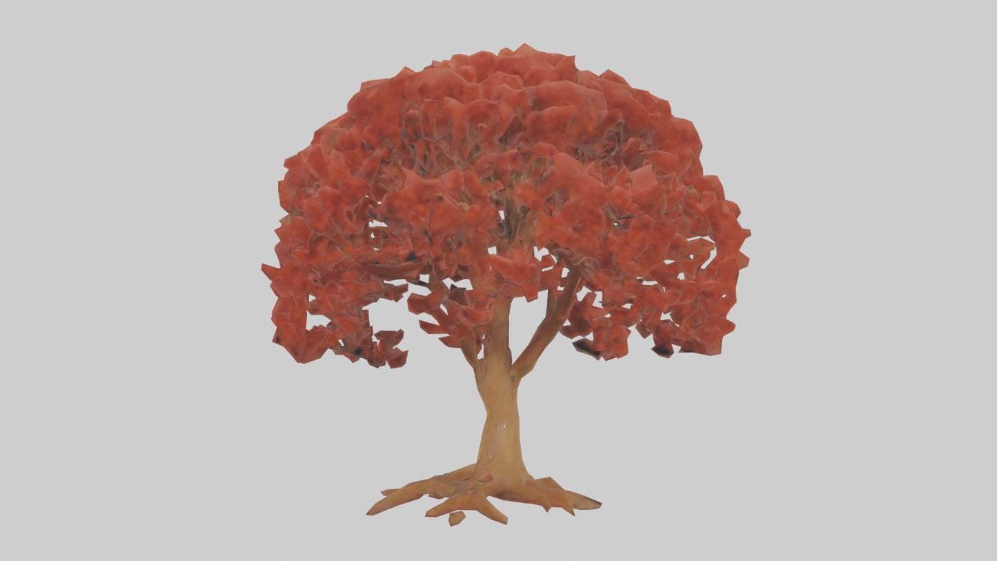 3D model Red Alder tree model VR / AR / low-poly