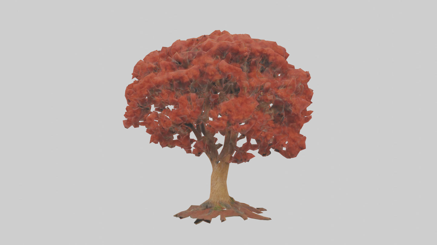 3D model Red Alder tree model VR / AR / low-poly