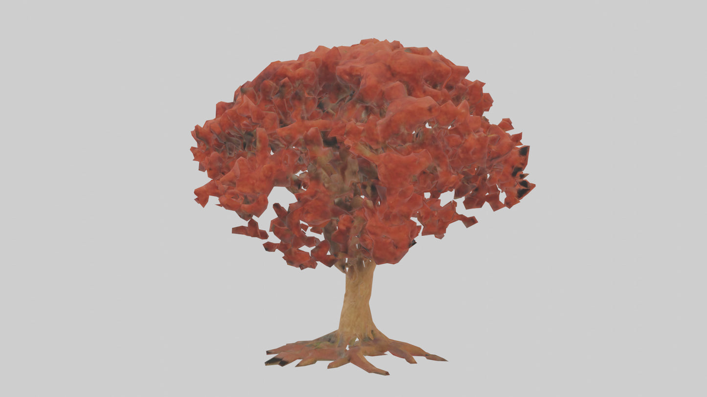 3D model Red Alder tree model VR / AR / low-poly