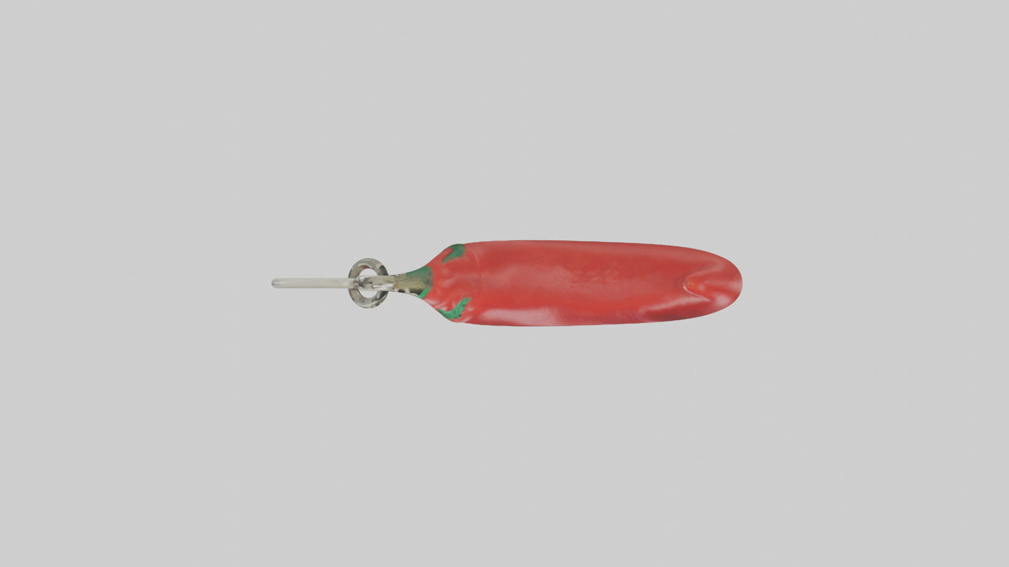Red chili keychain model VR / AR / low-poly