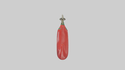 Red chili keychain model VR / AR / low-poly