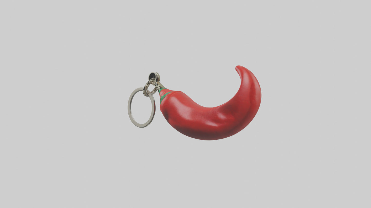 Red chili keychain model VR / AR / low-poly
