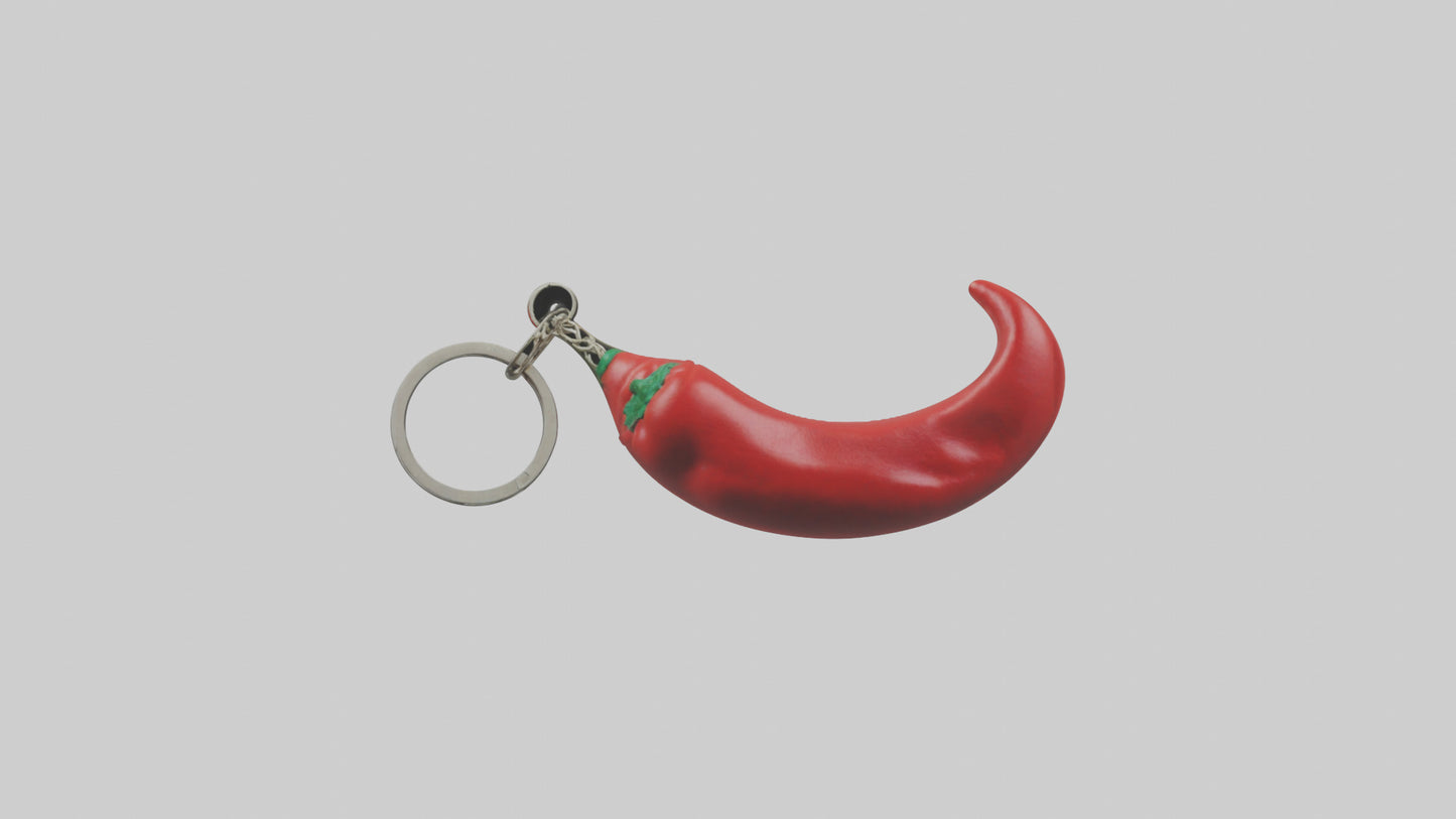 Red chili keychain model VR / AR / low-poly