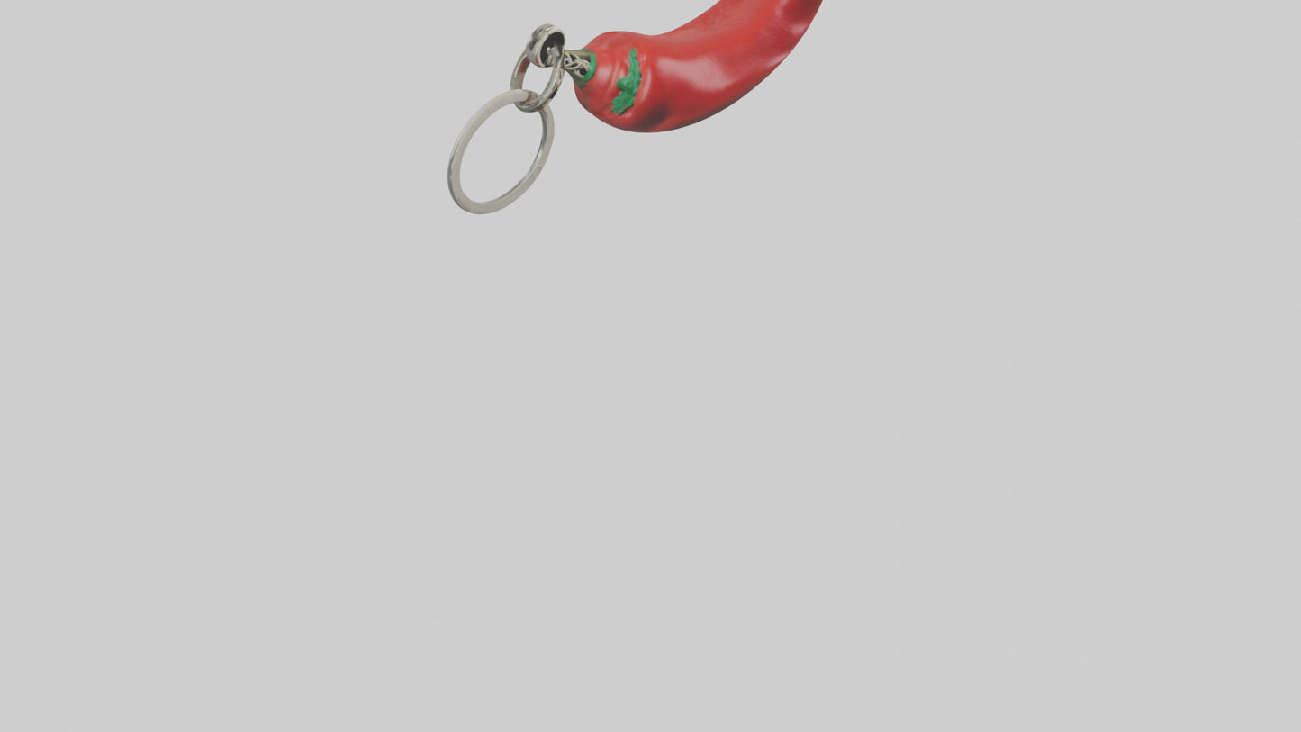 Red chili keychain model VR / AR / low-poly