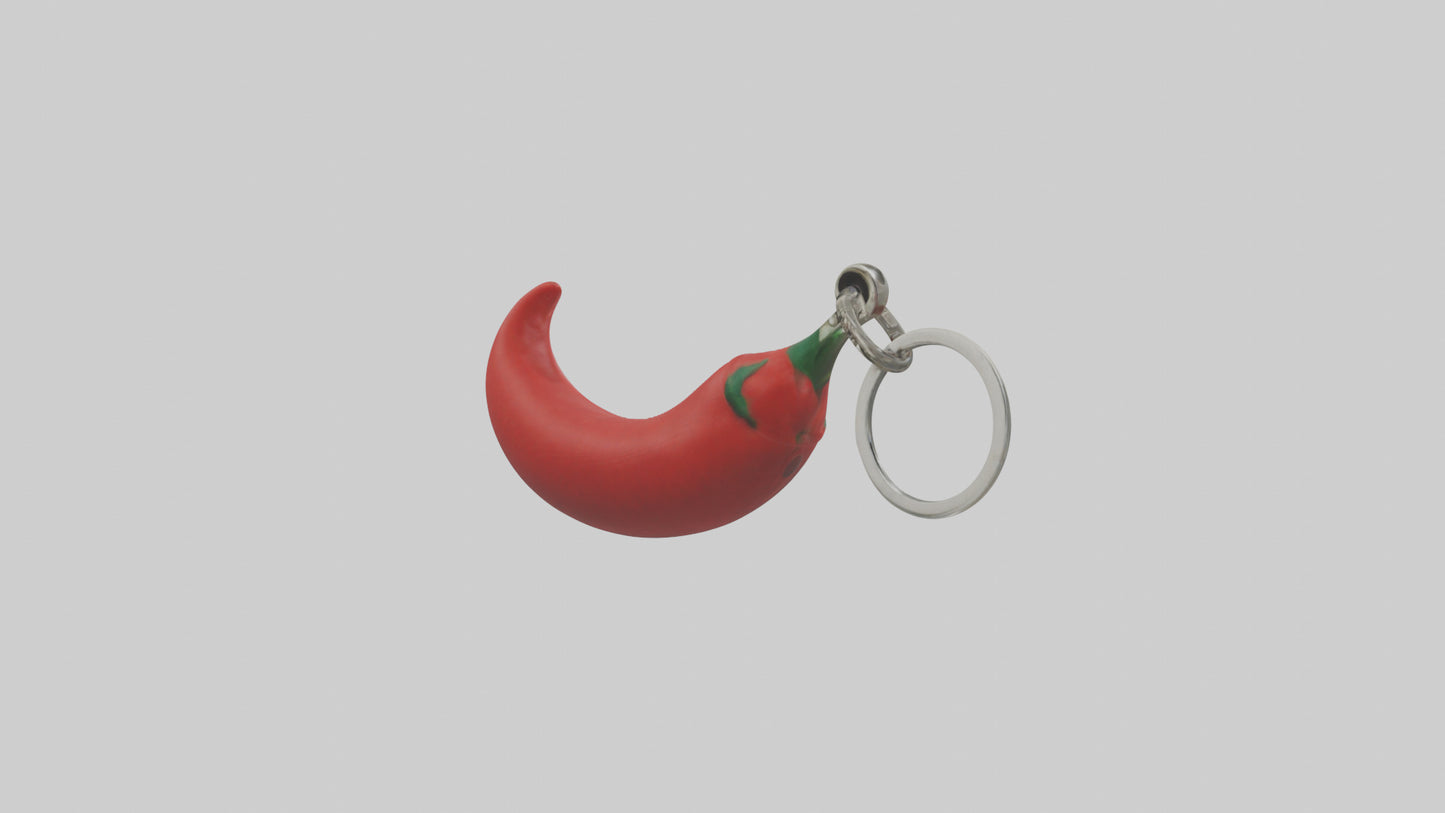 Red chili keychain model VR / AR / low-poly