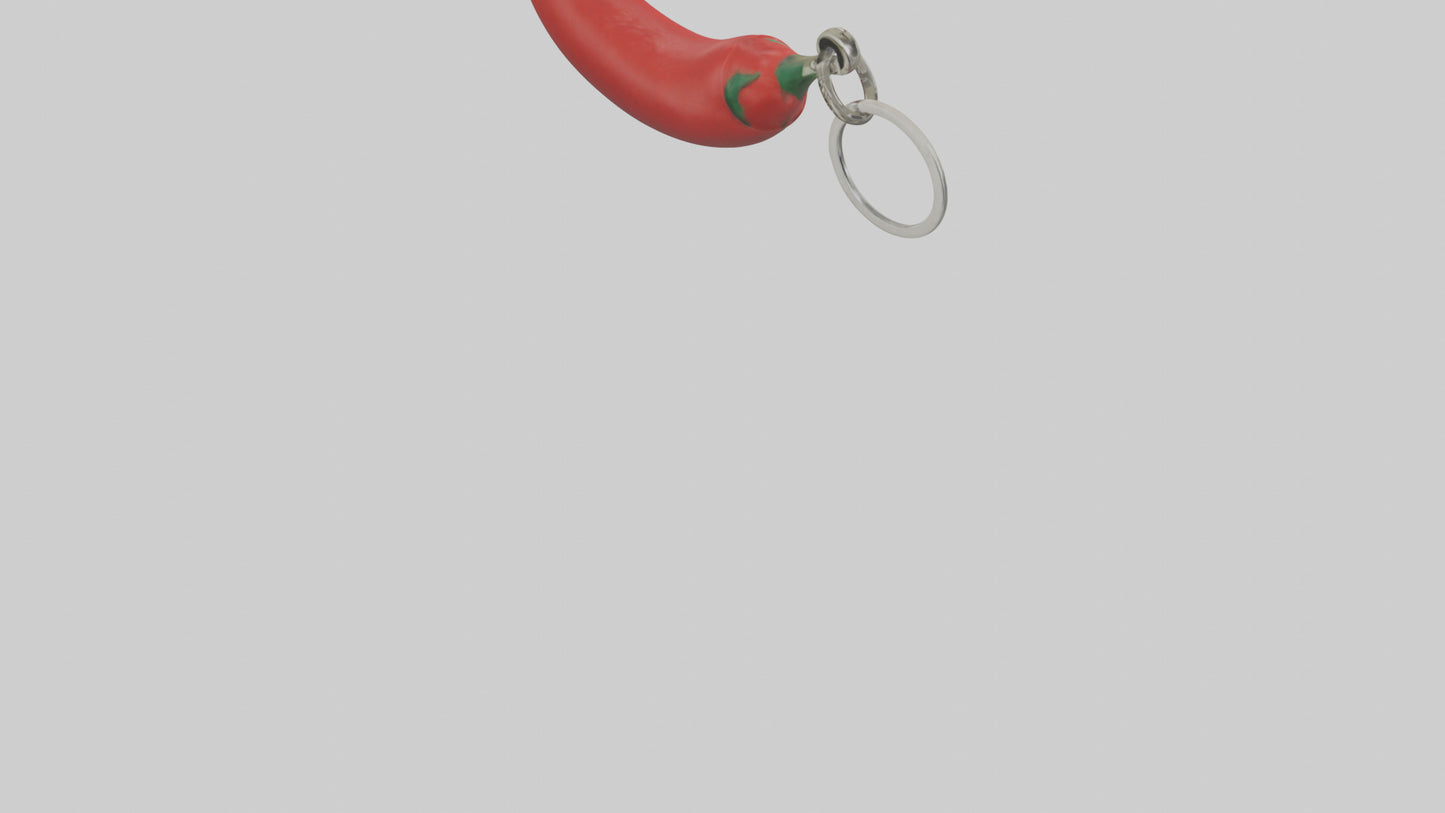 Red chili keychain model VR / AR / low-poly