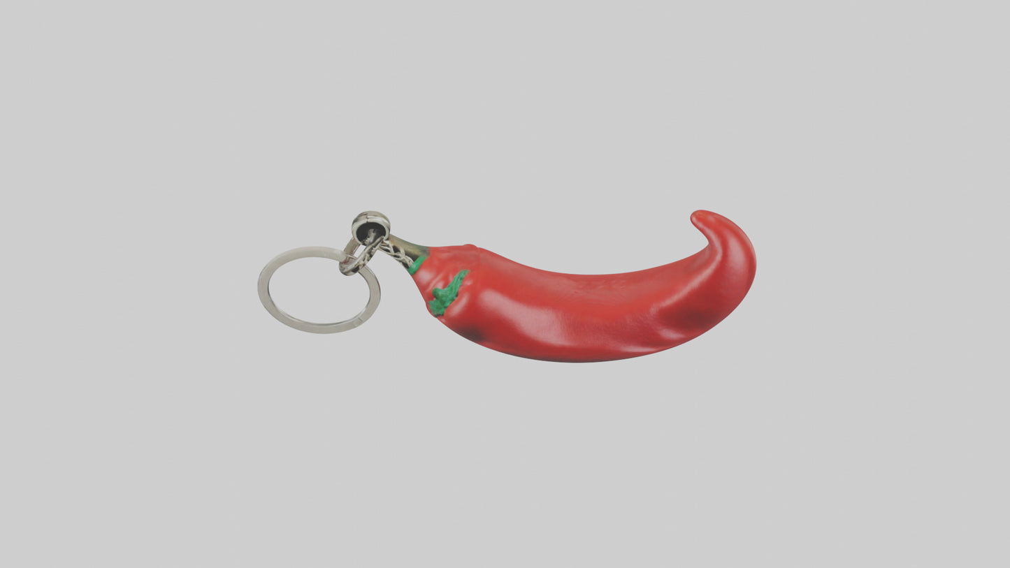Red chili keychain model VR / AR / low-poly