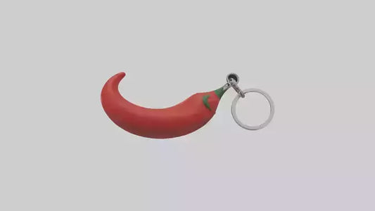 Red chili keychain model VR / AR / low-poly