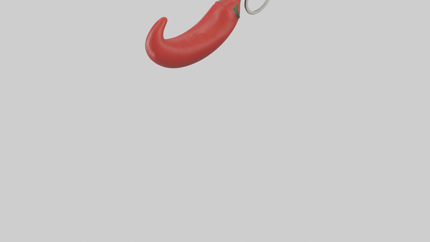 Red chili keychain model VR / AR / low-poly