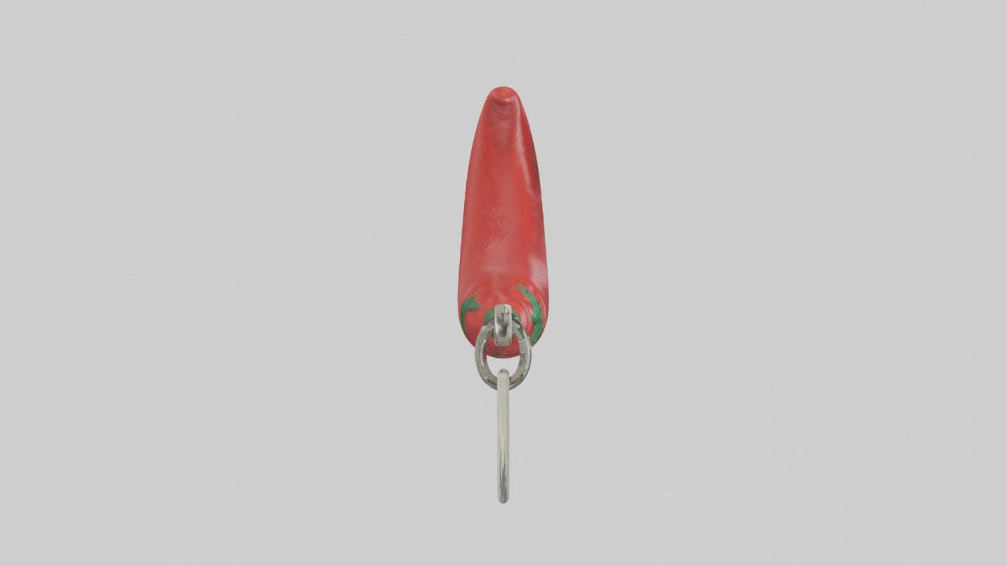 Red chili keychain model VR / AR / low-poly
