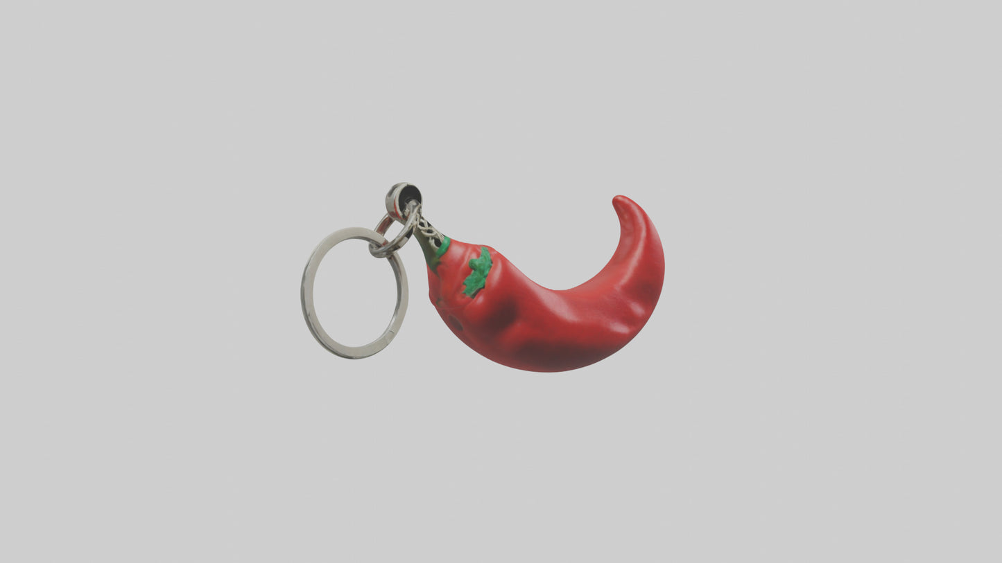 Red chili keychain model VR / AR / low-poly