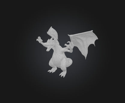 3D model Red Dragon VR / AR / low-poly