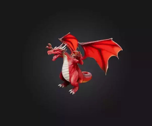 3D model Red Dragon VR / AR / low-poly