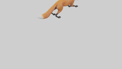 Red Fox stalking model VR / AR / low-poly