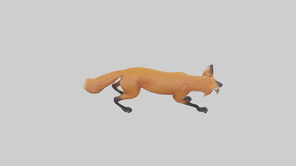 Red Fox stalking model VR / AR / low-poly