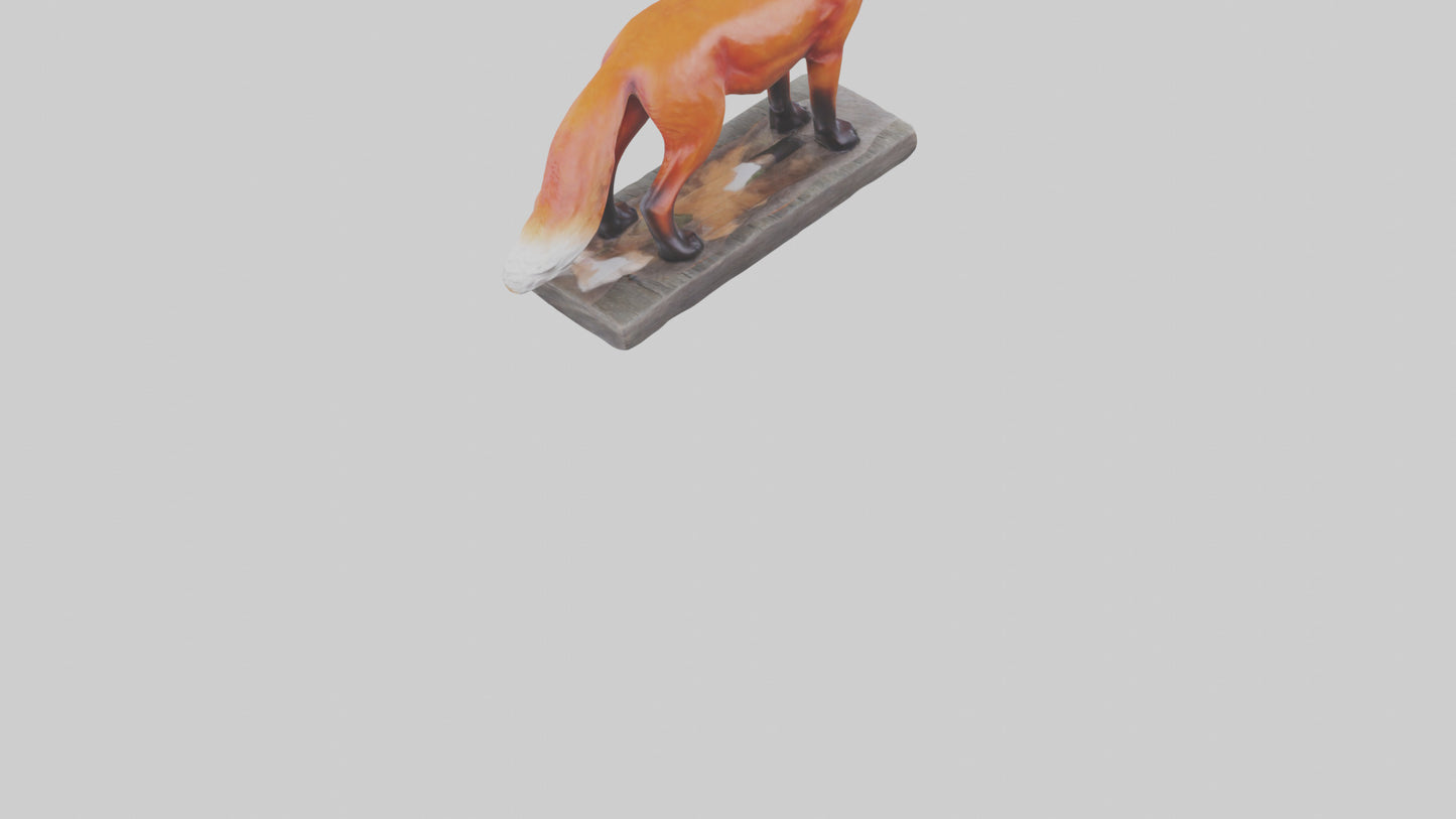 3D model Red Fox statue model VR / AR / low-poly