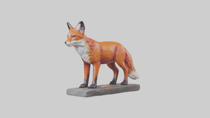 3D model Red Fox statue model VR / AR / low-poly