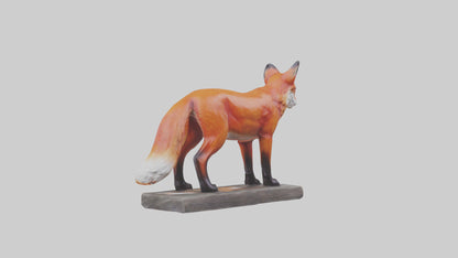 3D model Red Fox statue model VR / AR / low-poly