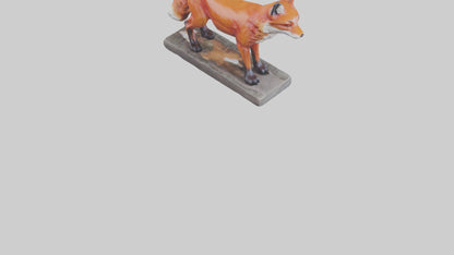 3D model Red Fox statue model VR / AR / low-poly