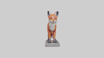 3D model Red Fox statue model VR / AR / low-poly