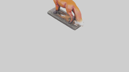 3D model Red Fox statue model VR / AR / low-poly