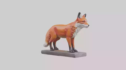 3D model Red Fox statue model VR / AR / low-poly