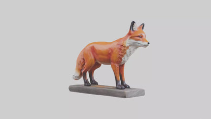 3D model Red Fox statue model VR / AR / low-poly