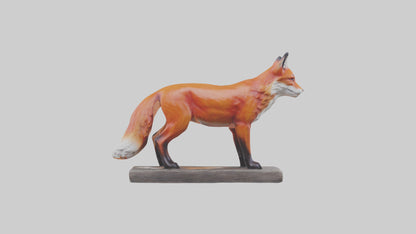 3D model Red Fox statue model VR / AR / low-poly