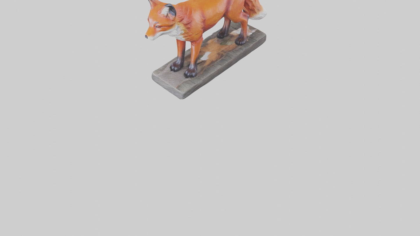 3D model Red Fox statue model VR / AR / low-poly