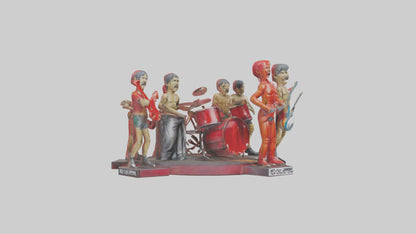 3D model Red Hot Chili Peppers statue model VR / AR / low-poly