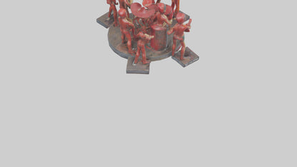 3D model Red Hot Chili Peppers statue model VR / AR / low-poly