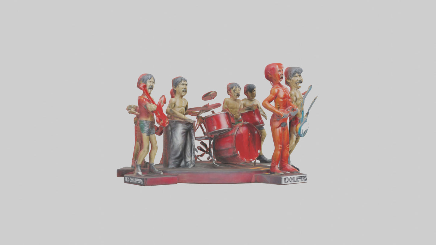 3D model Red Hot Chili Peppers statue model VR / AR / low-poly