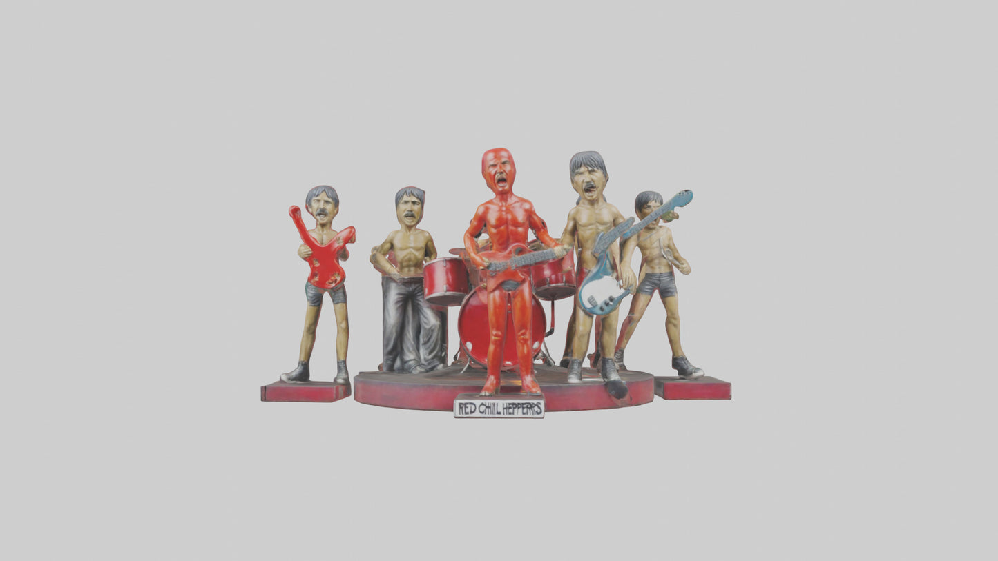 3D model Red Hot Chili Peppers statue model VR / AR / low-poly