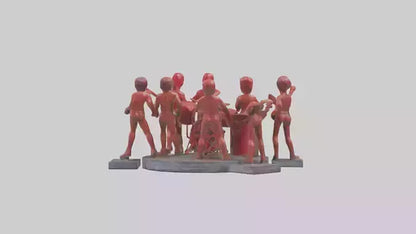 3D model Red Hot Chili Peppers statue model VR / AR / low-poly