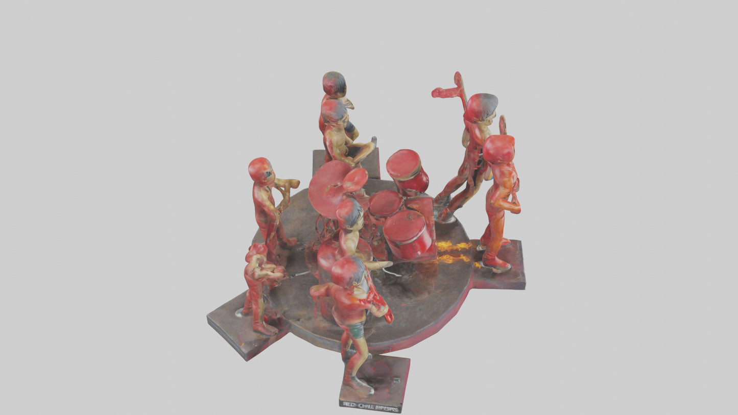 3D model Red Hot Chili Peppers statue model VR / AR / low-poly