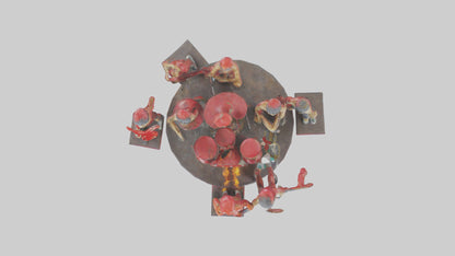 3D model Red Hot Chili Peppers statue model VR / AR / low-poly