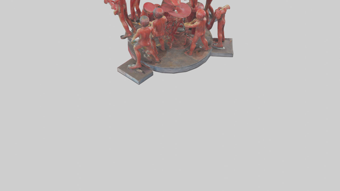 3D model Red Hot Chili Peppers statue model VR / AR / low-poly