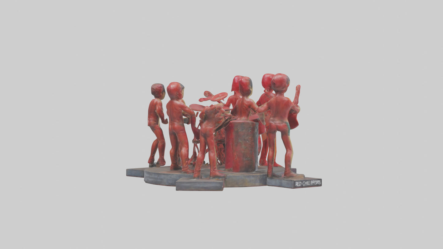 3D model Red Hot Chili Peppers statue model VR / AR / low-poly