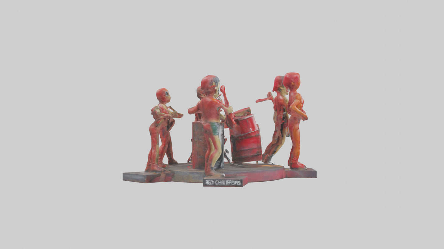 3D model Red Hot Chili Peppers statue model VR / AR / low-poly