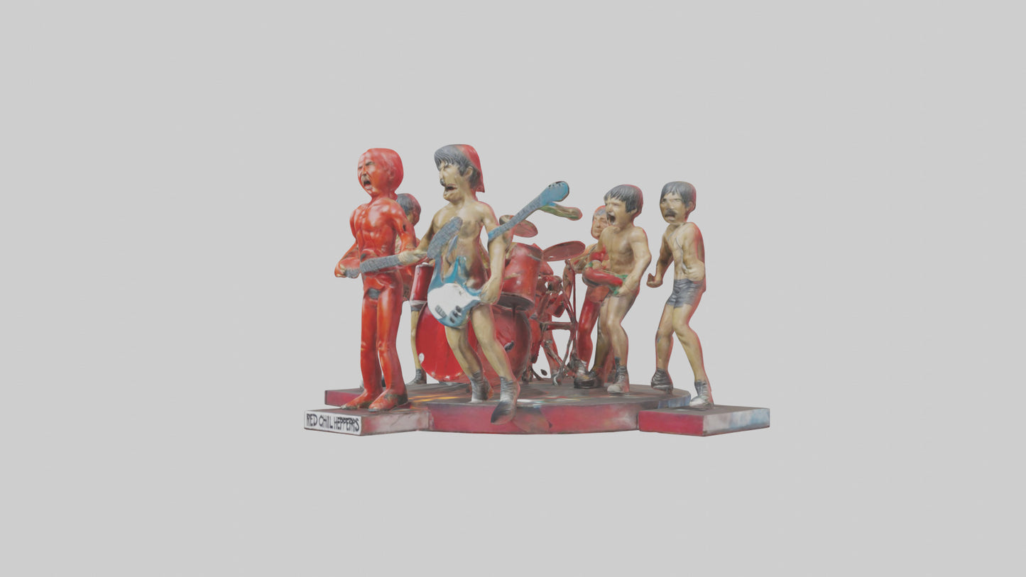 3D model Red Hot Chili Peppers statue model VR / AR / low-poly