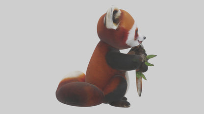 Red Panda playing model VR / AR / low-poly