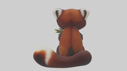 Red Panda playing model VR / AR / low-poly