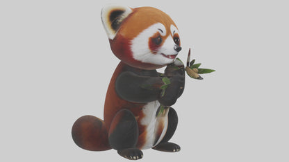 Red Panda playing model VR / AR / low-poly