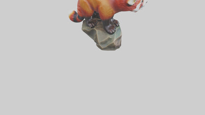 3D model Red Panda statue model VR / AR / low-poly