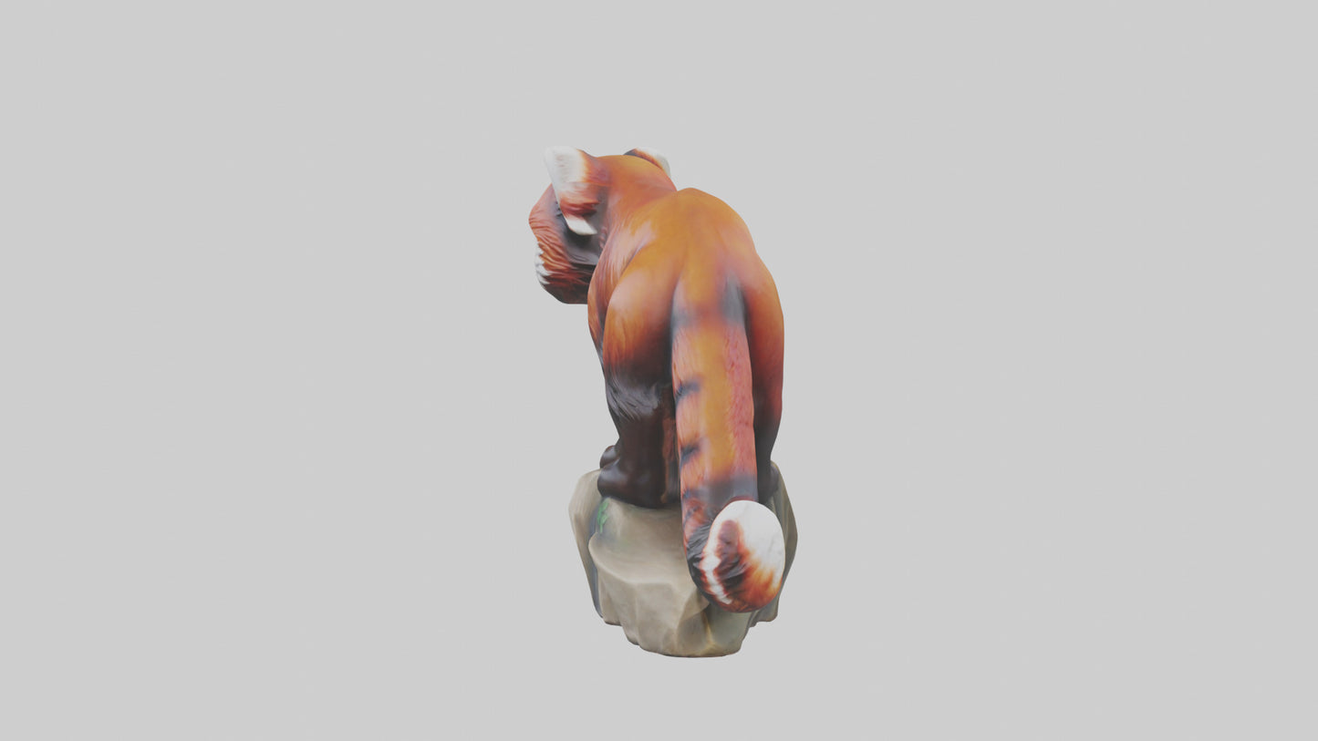 3D model Red Panda statue model VR / AR / low-poly