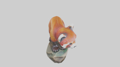 3D model Red Panda statue model VR / AR / low-poly