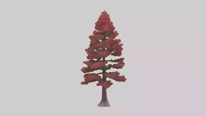 3D model Red Pine tree model VR / AR / low-poly