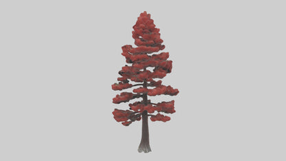3D model Red Pine tree model VR / AR / low-poly